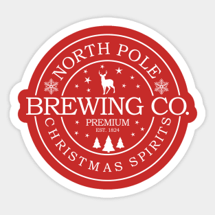 North pole brewing co christmas spirits Sticker